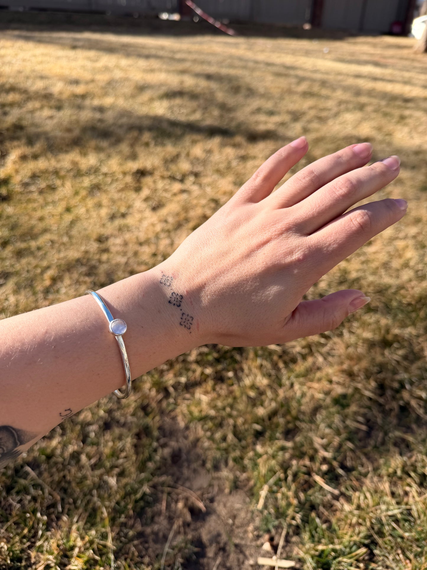 the rose cut quartz bangle