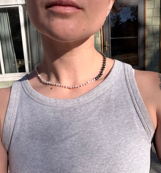 the yin-yang pearl necklace